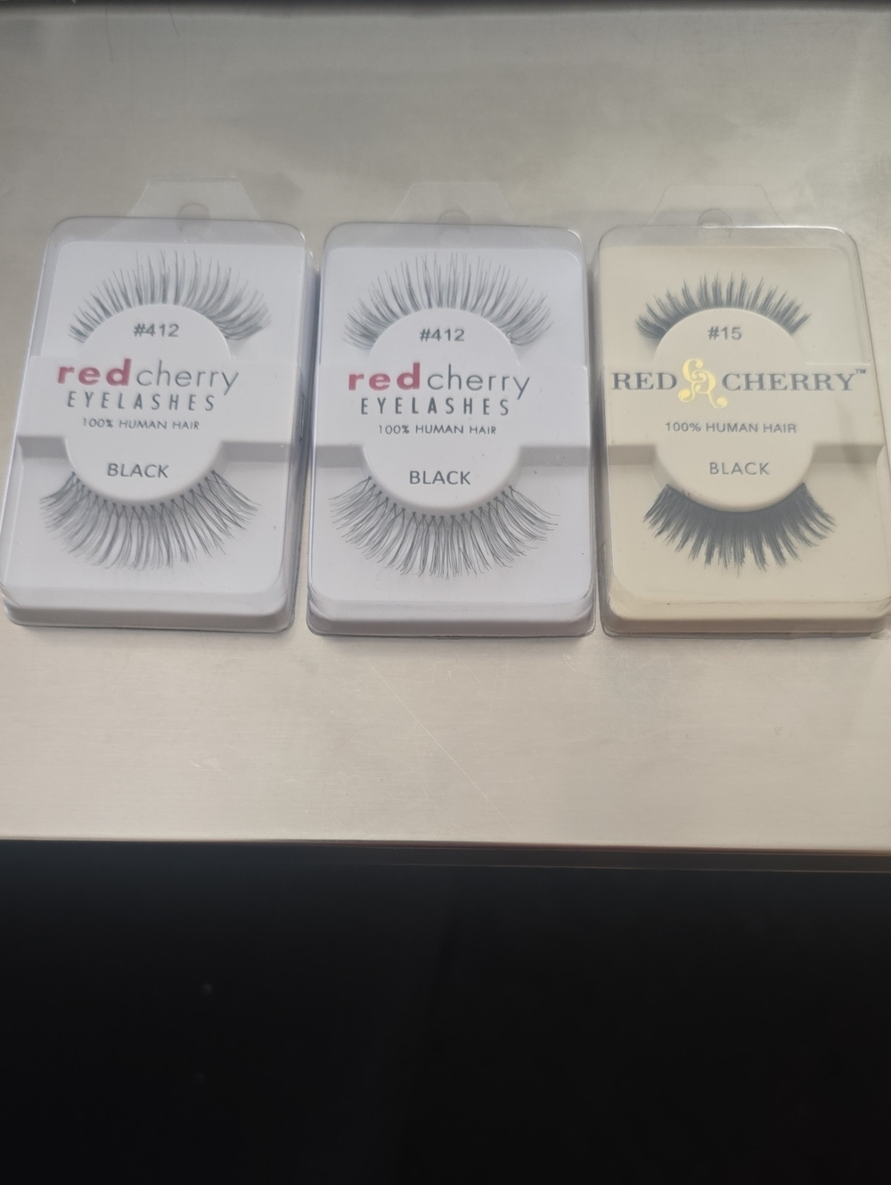 Red Cherry False Eyelashes Black - #412 & #15